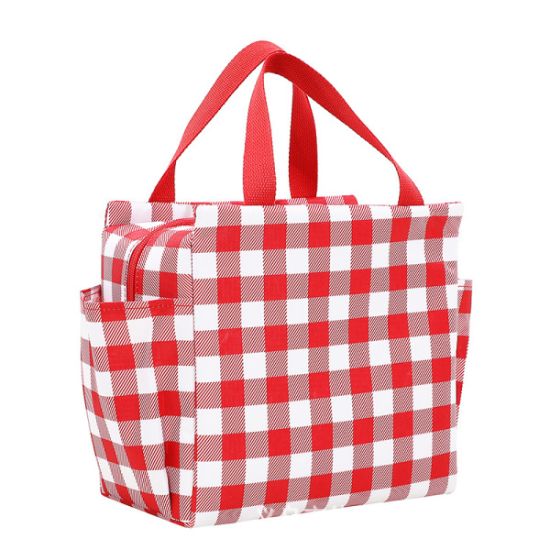 Oxford Check Insulated Lunch Bag এর ছবি