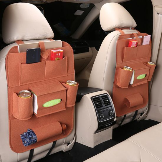 2 Pcs Set Car Back Seat Hanging Storage Bag with Multiple Pockets এর ছবি