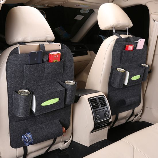 2 Pcs Set Car Back Seat Hanging Storage Bag with Multiple Pockets এর ছবি