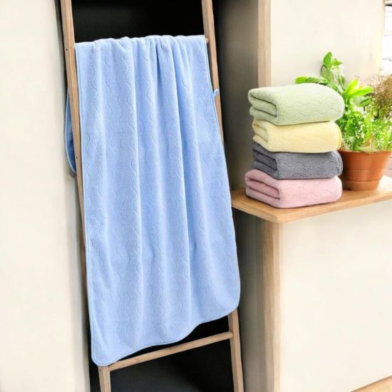 Wave Embossed Premium Soft Bathing Towel এর ছবি