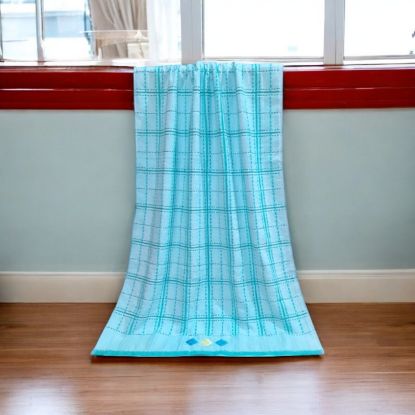 Vibrant Checkered Soft Bath Towel এর ছবি
