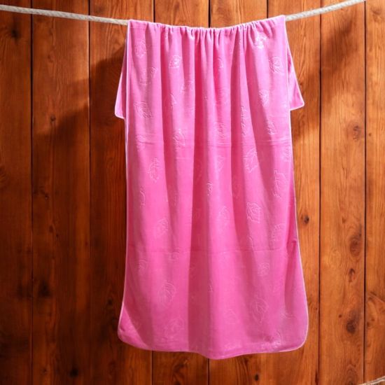 Leaf Embossed Absorbent Bathing Towel এর ছবি