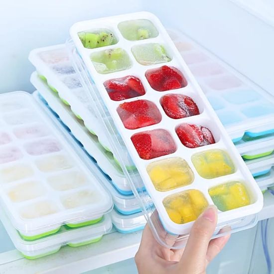 14 Grids Ice Cube Tray With Lid এর ছবি