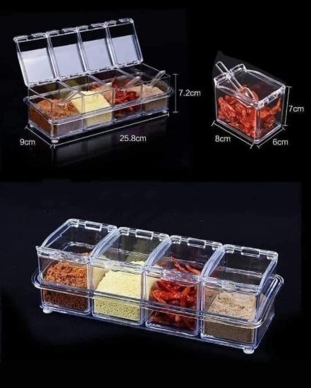 Acrylic Crystal Kitchen Spice Storage Box এর ছবি