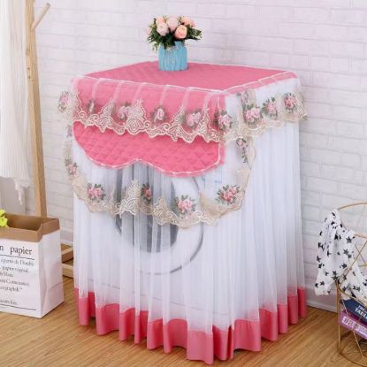 Lace Ruffles Floral Washing Machine Cover এর ছবি