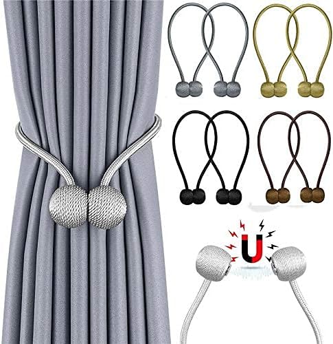 2pcs Magnetic Curtain Belt Round Head Curtain Holders