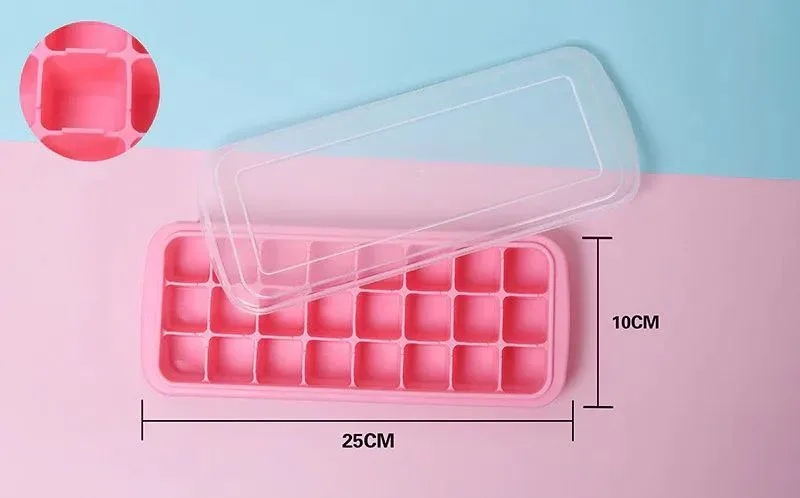 24 Grids Ice Cube Tray With Lid