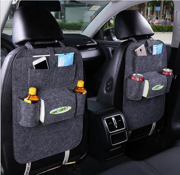 2 Pcs Car Back Seat Hanging Storage Bag with Multiple Pockets