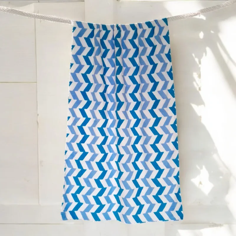Chevron Pattern Absorbent Bathing Towel