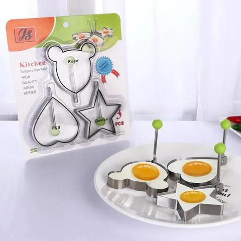 3 pcs Set Stainless Steel Egg & Pancake Mold