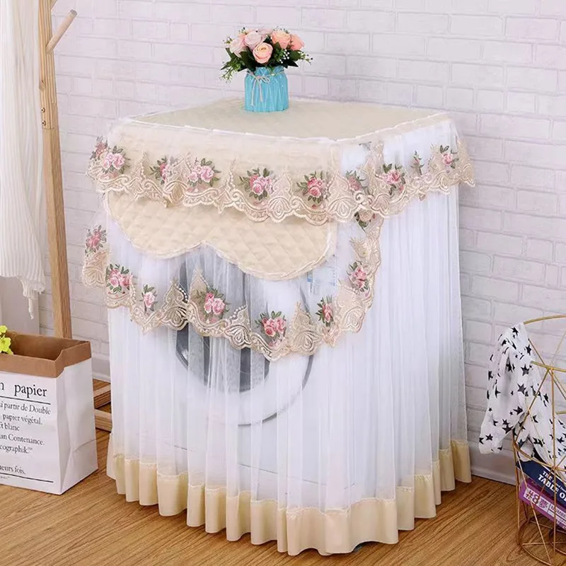 Lace Ruffles Floral Washing Machine Cover