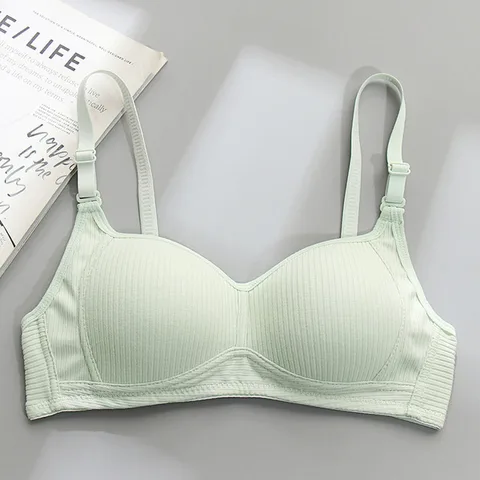 Fern Ribbed Cotton Bra