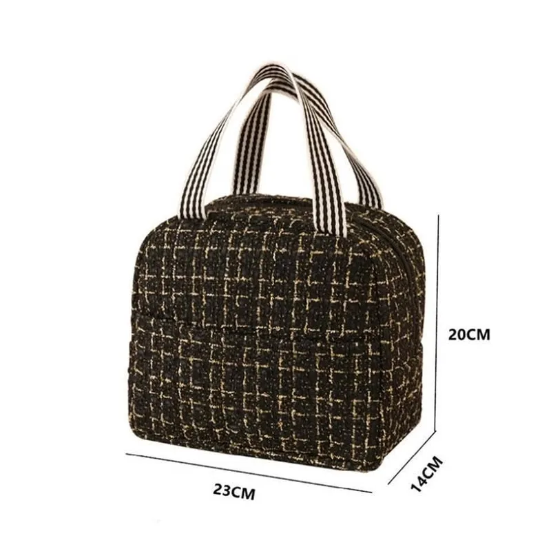 Tweed Insulated Lunch Bag