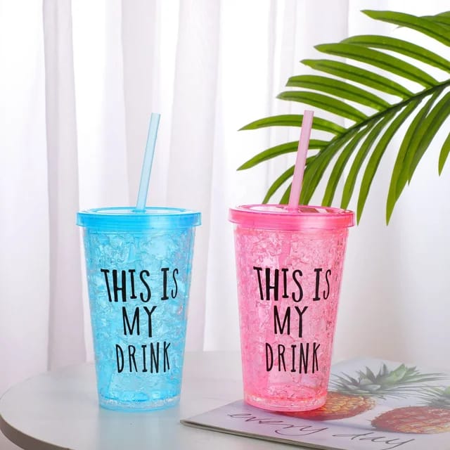 Acrylic Water Drinking Cup With Lid