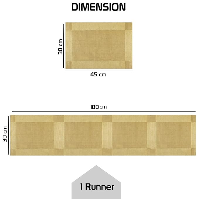 7 Pcs PVC Placemat with Table Runner Set