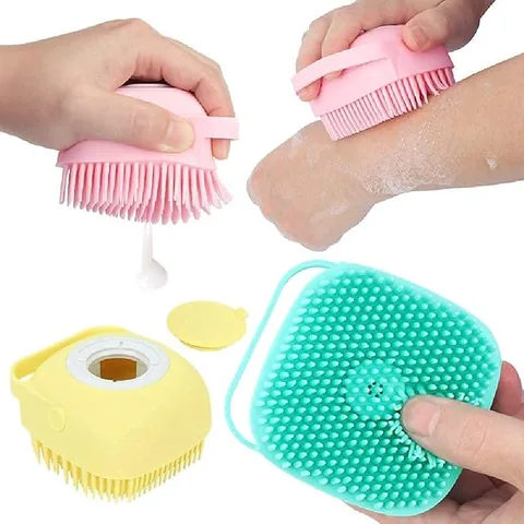 Silicone Bath Brush with Soap Dispenser