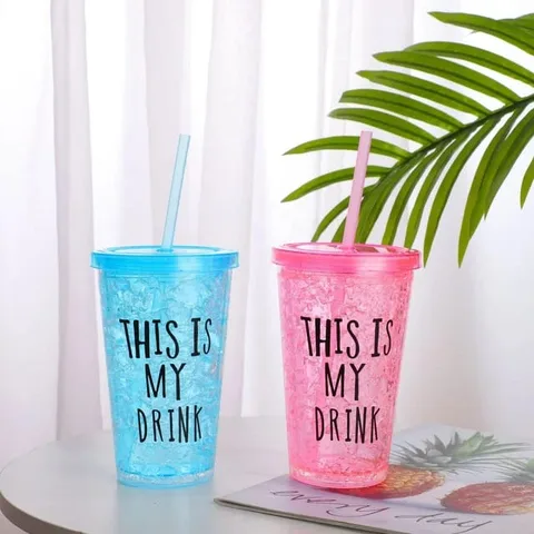 Acrylic Water Drinking Cup With Lid