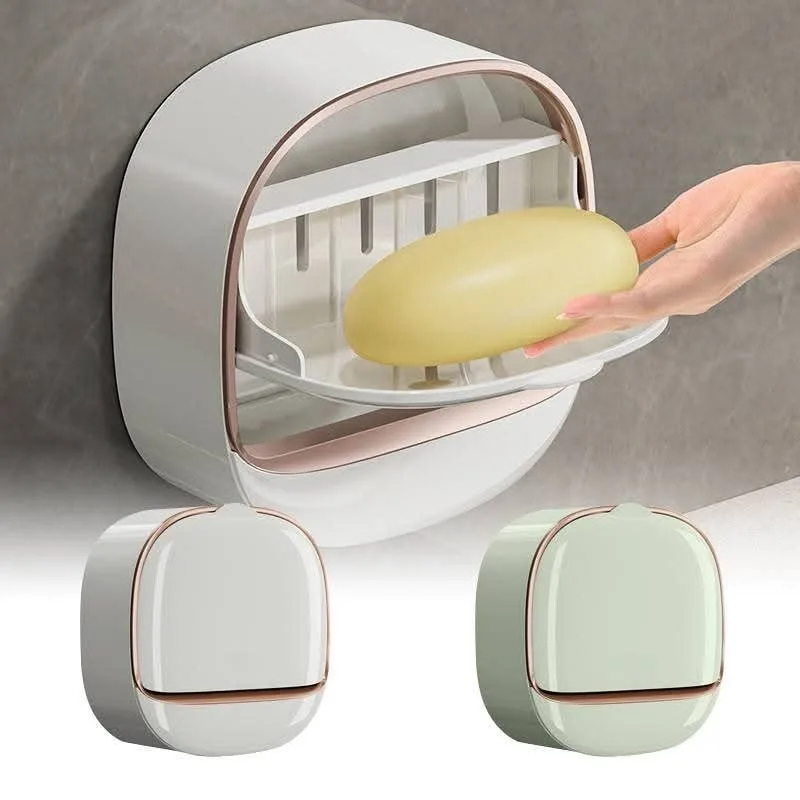 Wall-Mounted Soap Case with Lid