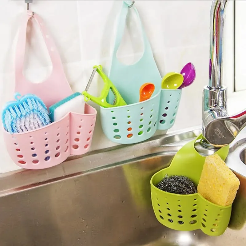 Small Sink Sponge Holder Kitchen Basket